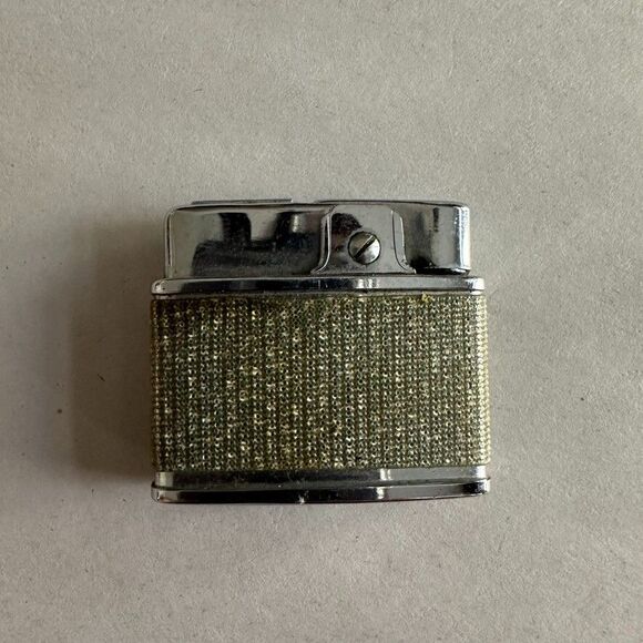 Vintage Continental Lighter Silver tone 1.75 x 1.50 inches Retro Smoking Refill - Picture 1 of 7